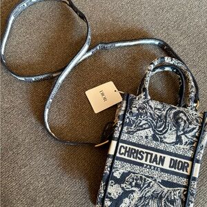 Dior Navy Toile de Jouy Patterned Tote